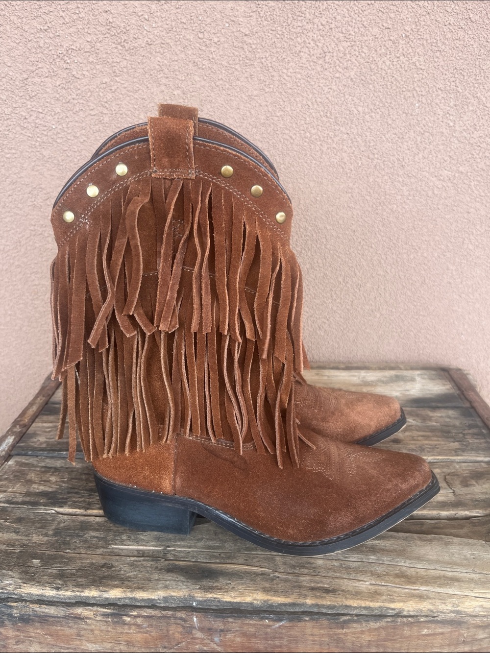 Shyanne cowgirl kids western brown boots